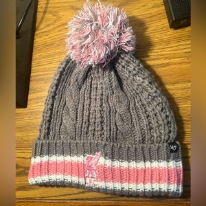 Liverpool LFC beanie pink and gray